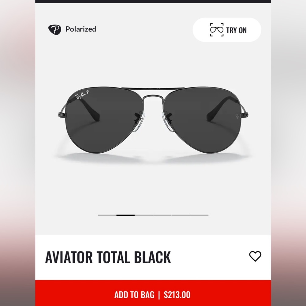 Ray-Ban AVIATOR TOTAL BLACK